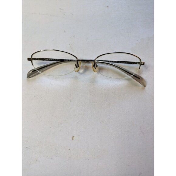 Authentic Burberry B-3517j Unisex Silver Halfrim Frames Only 49-18-136 - Picture 10 of 11